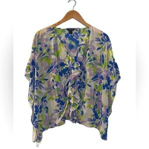 ST. JOHN Floral Ruffled Skirt Skirt Set Size M/L